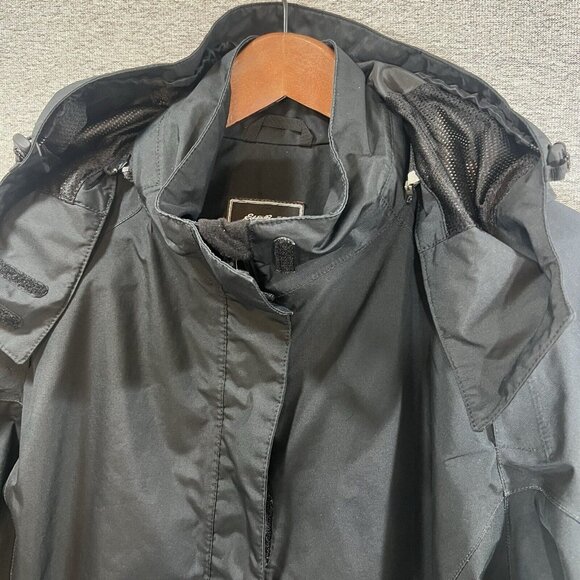 Eddie Bauer Jacket Men Large Weather Edge Black Hooded Windbreaker Rain Jacket - Picture 4 of 16